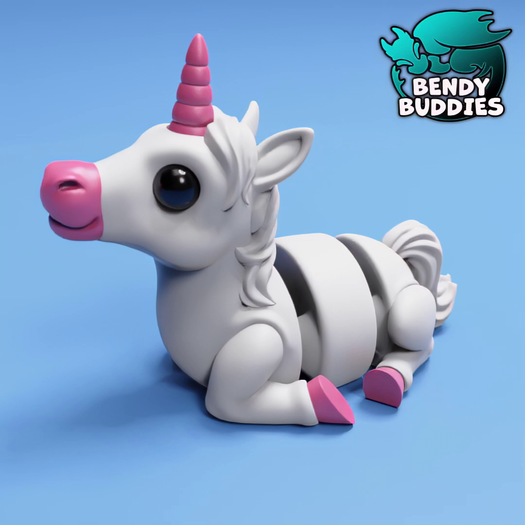 Dreamcon Cute Unicorn / Horned Creature Articulated / Print-in-Place Fable Horse / Rainbow Beast / Magical Monster / Fantasy World Encounter